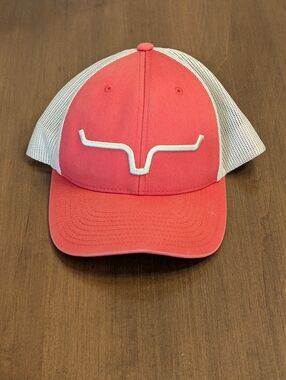 Kimes Ranch Trucker Hat Coral White Mesh Snapback Western Cap Adjustable